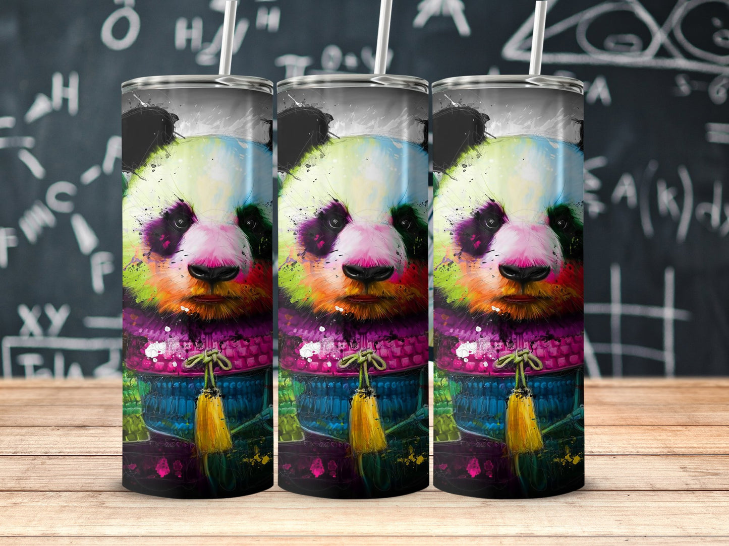Colorful Panda Design Insulated Tumbler Cup product