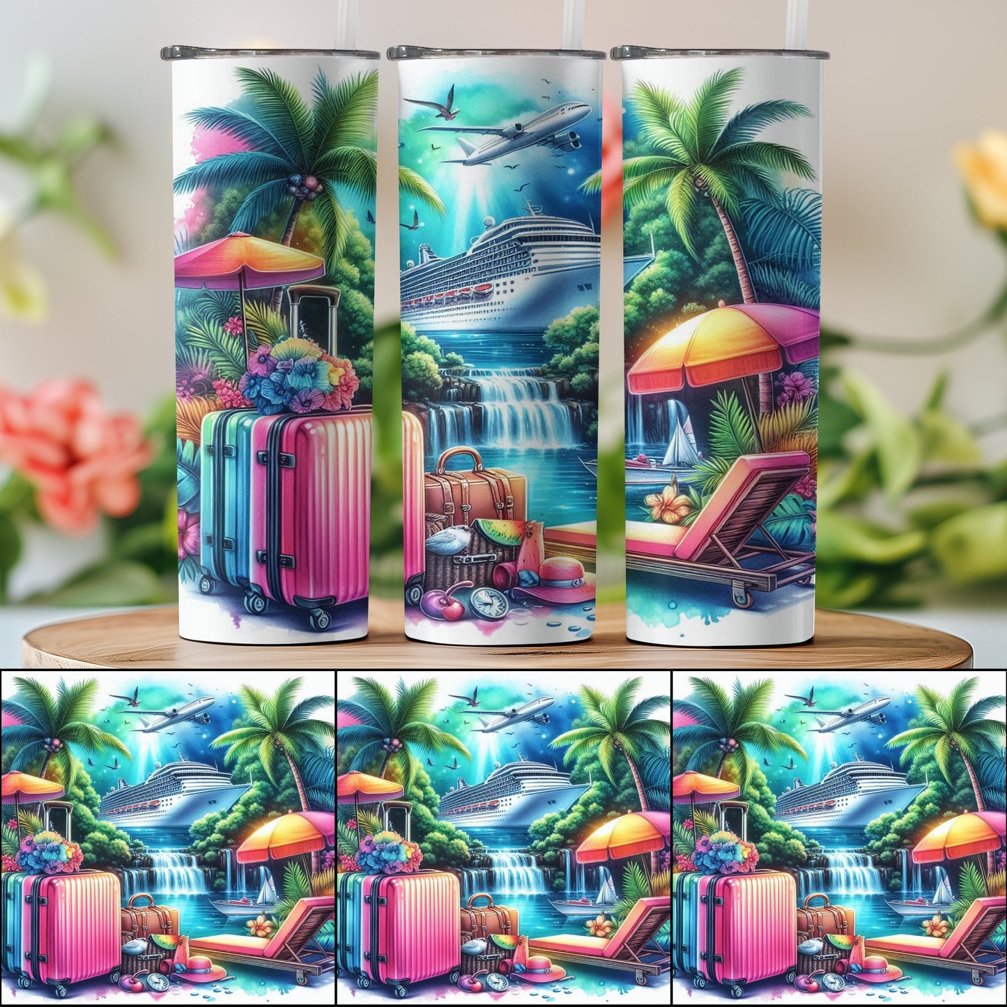 Tropical Paradise Dream Travel Tumbler product type
