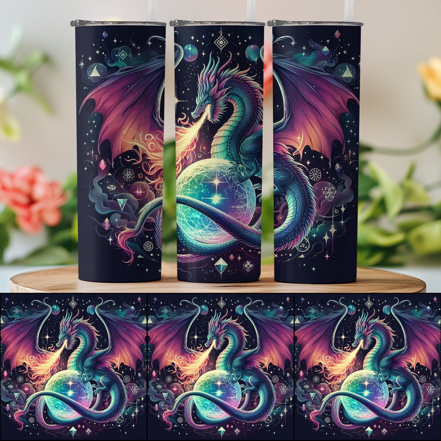 Vibrant Dragon Art Design Stainless Steel Tumbler product
