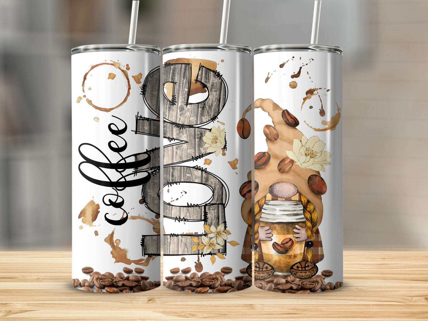 Coffee Love Themed Tall Insulated Tumbler product