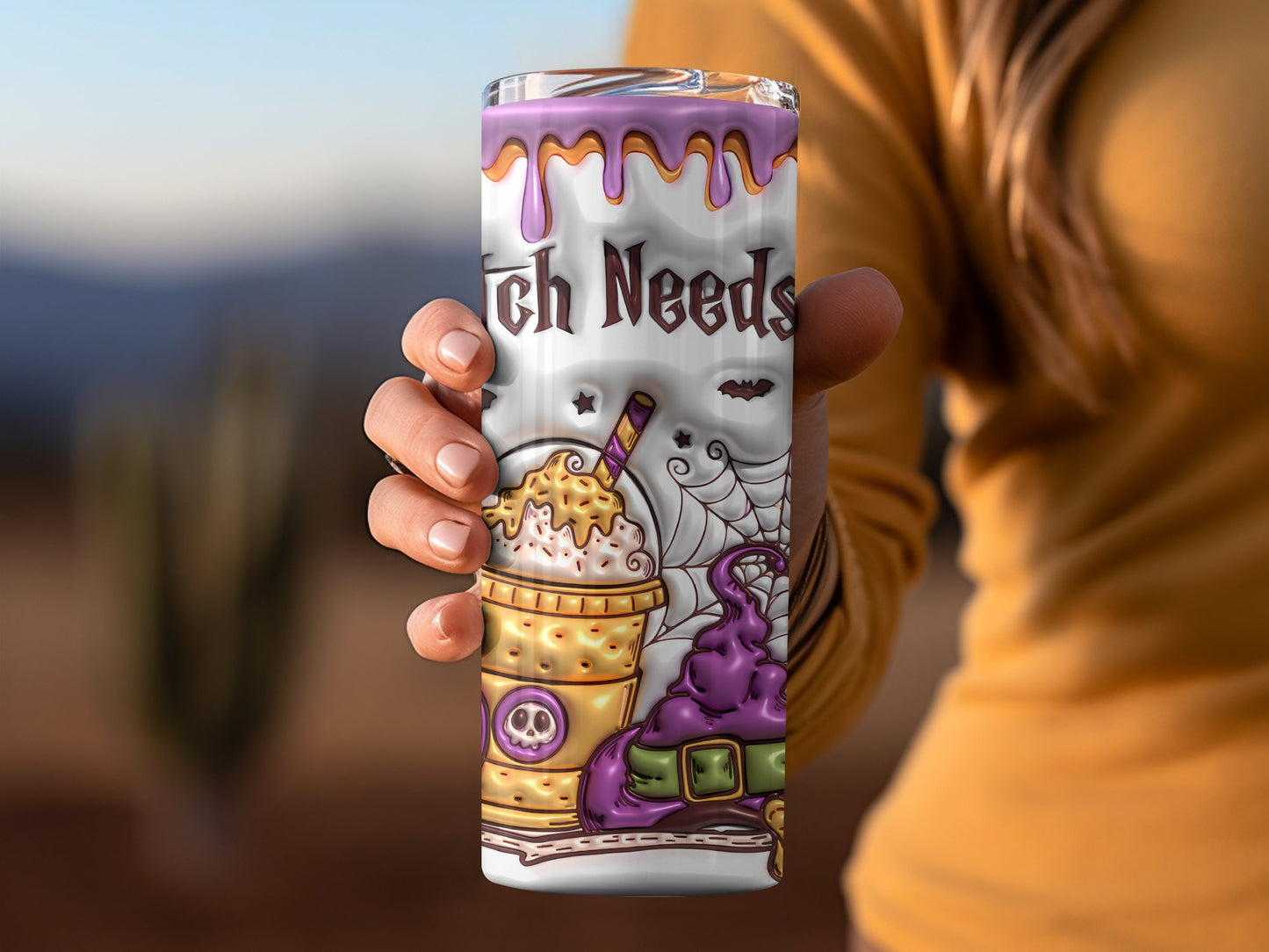 Witch Needs Halloween Themed Tumbler product