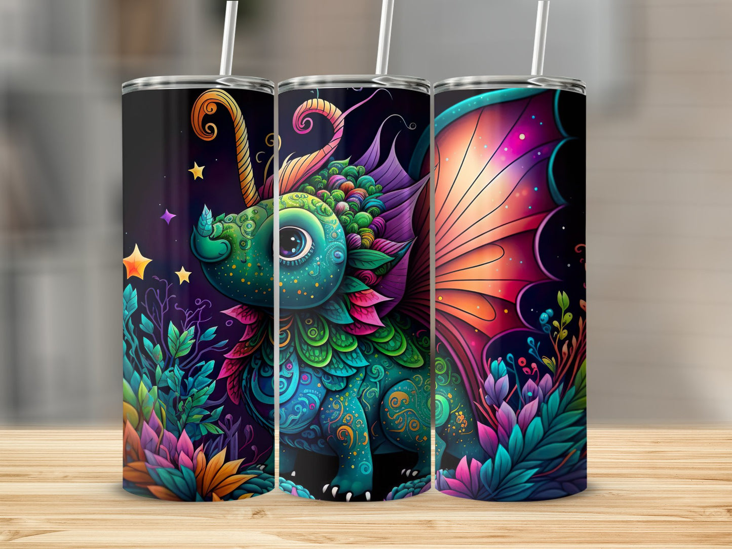 Cute Colorful Fantasy Dragon Design Tumbler product type