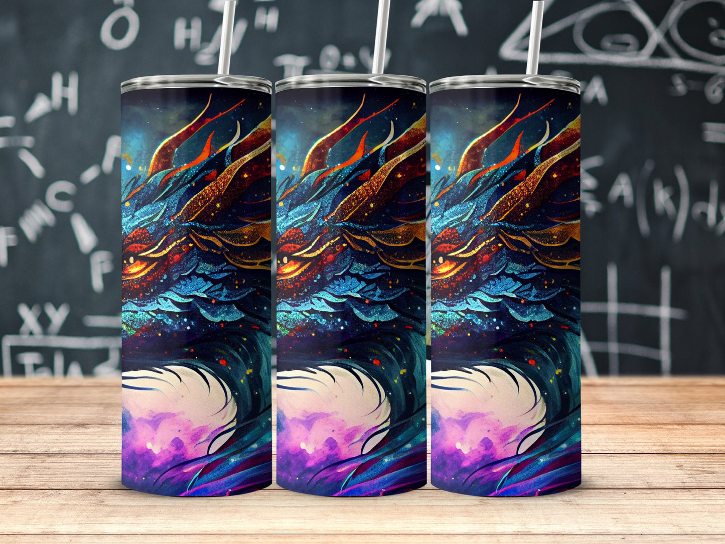 Cosmic Dragon Fantasy Tumbler for Unique Drinkware product