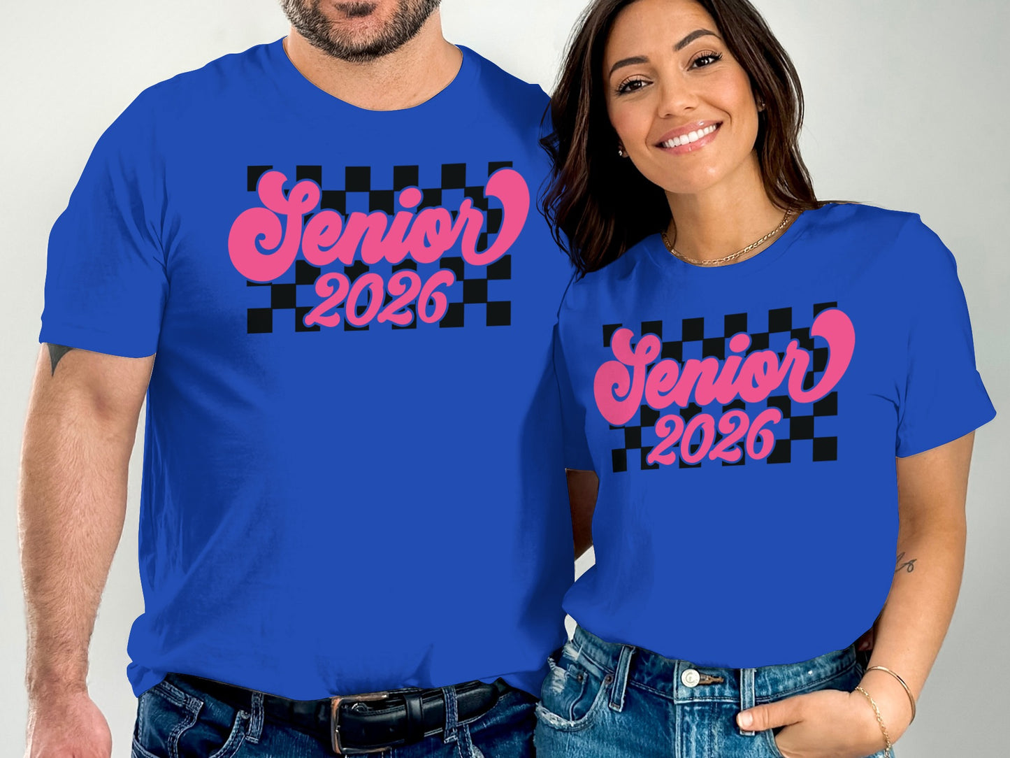 Senior 2026 Checkerboard Designed Tee Shirt product
