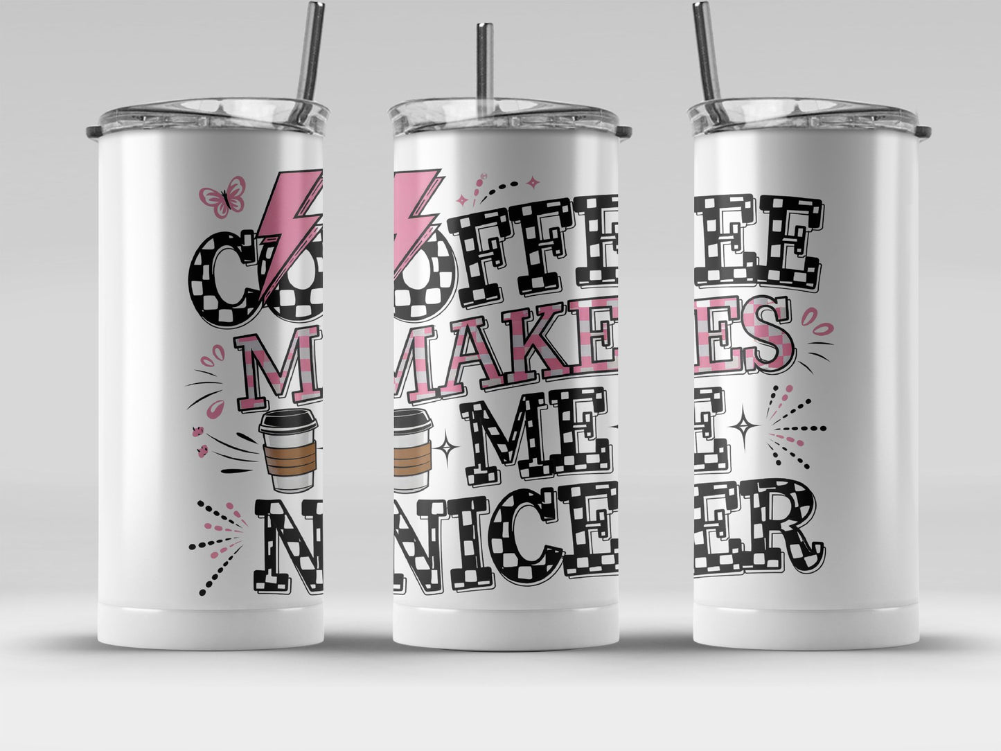 Coffee Makes Me Nicer Travel Tumbler product