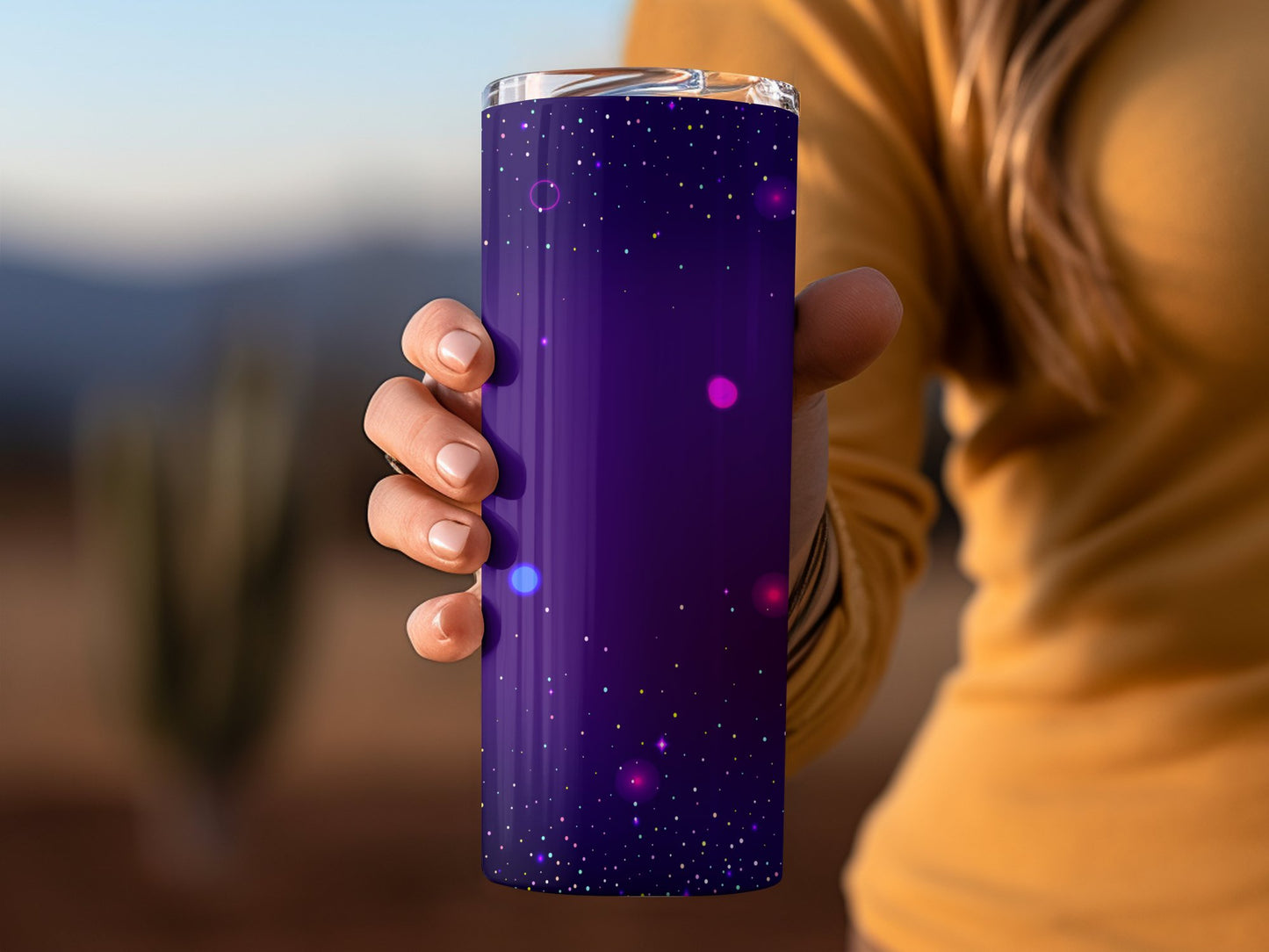 Purple Starry Sky Insulated Travel Mug product