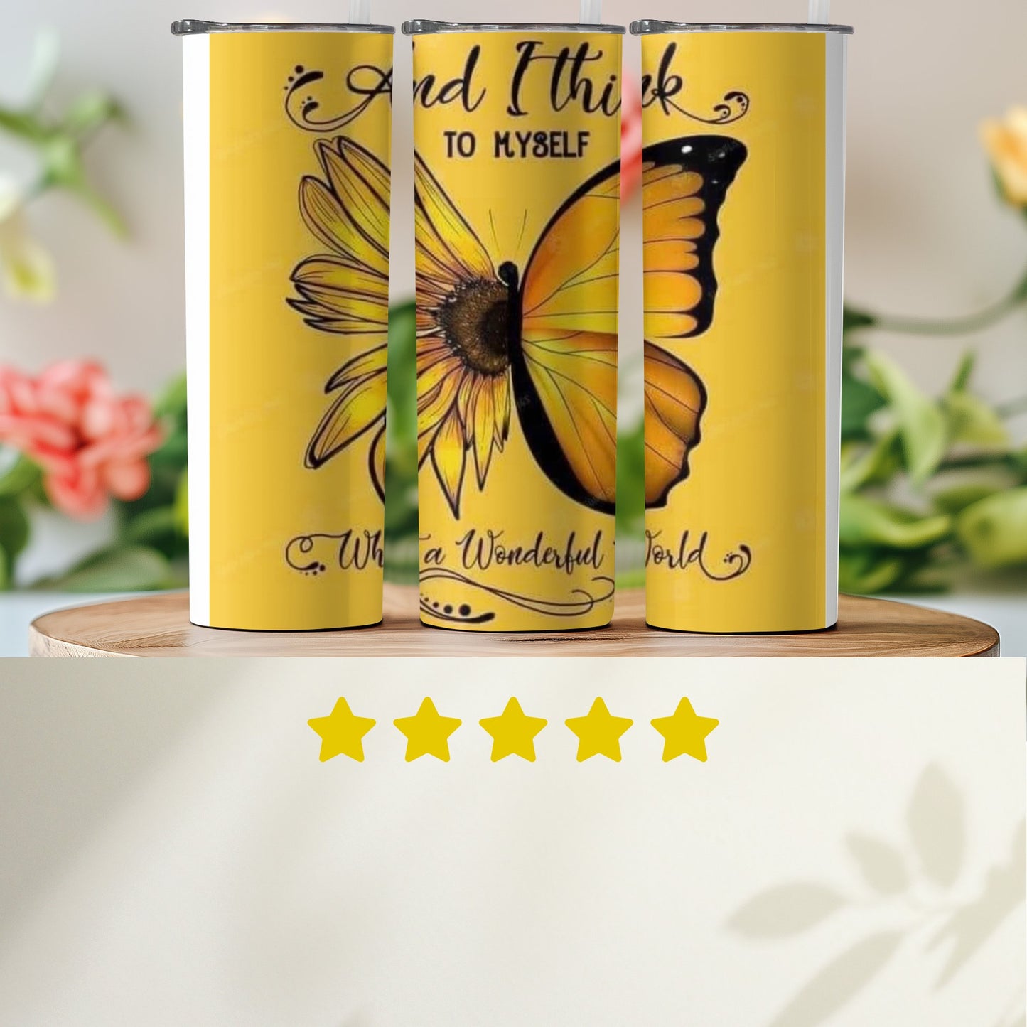 Beautiful Butterfly Tumbler Wonderful World product