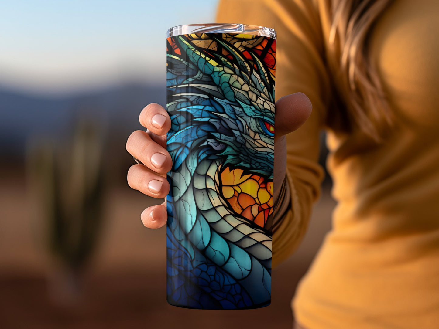 Dragon-Themed Travel Tumbler for Beverages product type