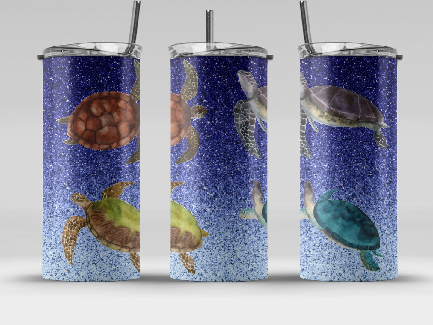 Sea Turtles Starry Sky Design Tumbler Product