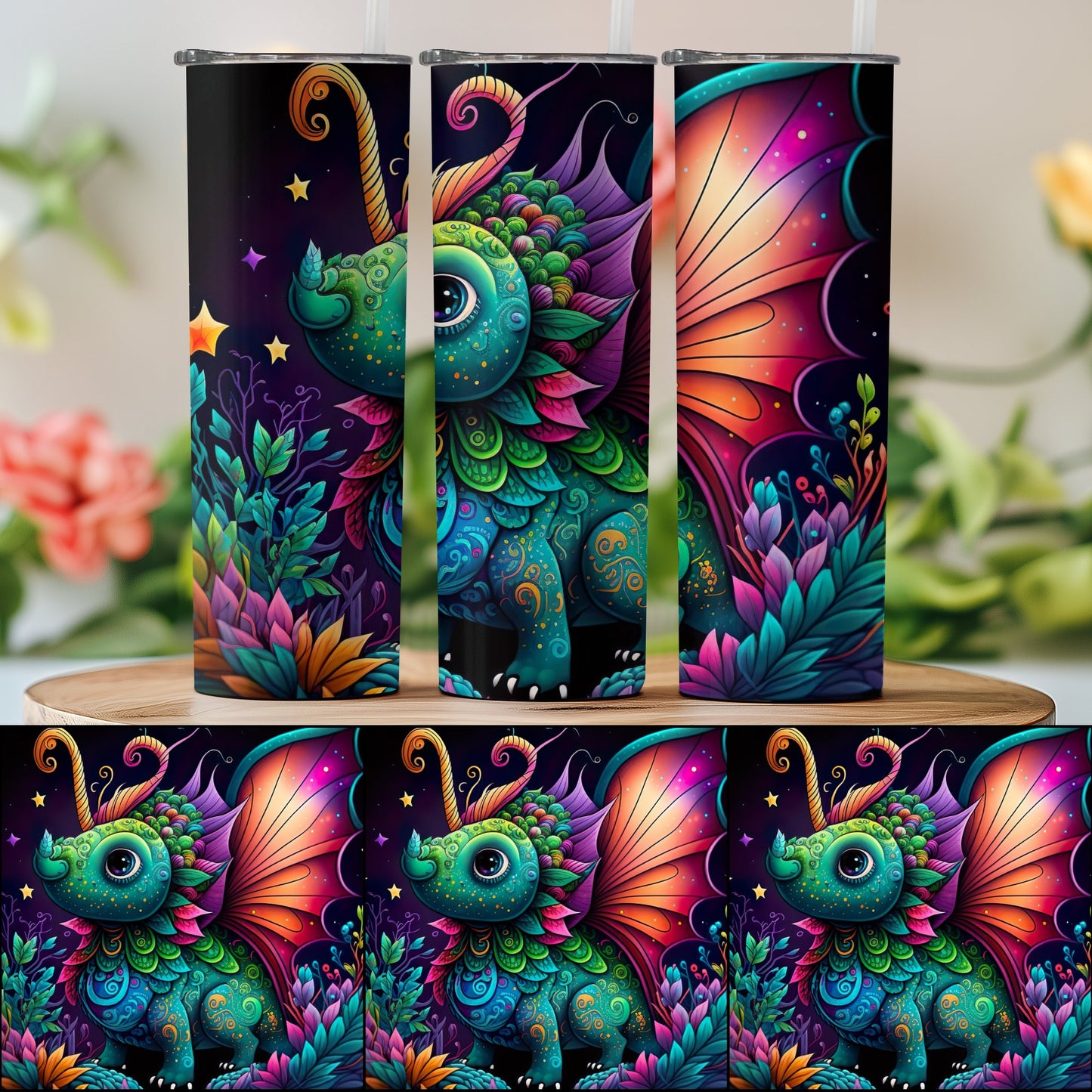 Colorful Fantasy Dragon Sublimation Tumbler product