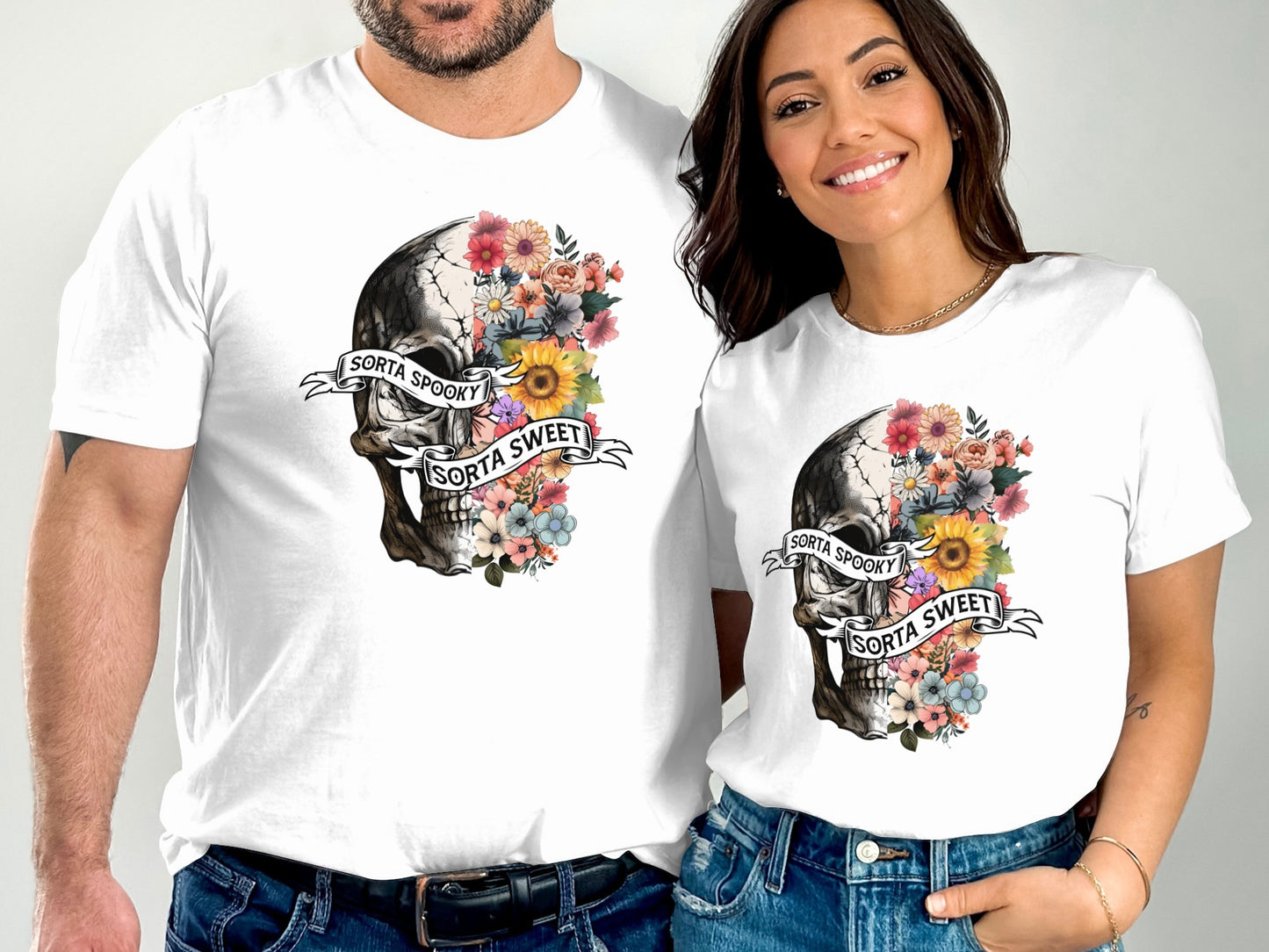 Sorta Spooky Sorta Sweet Skull Graphic T-shirt product type