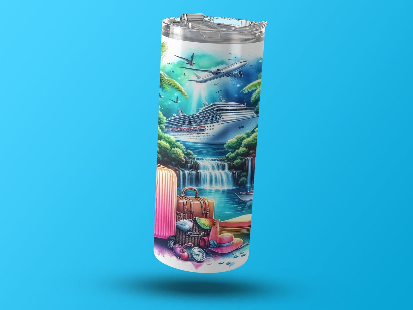 Vibrant Travel Cruise Adventure Themed Tumbler Product