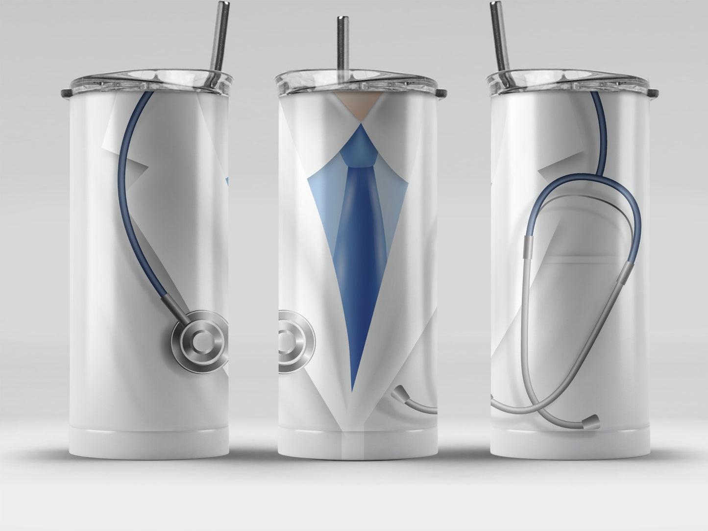 Doctor's White Coat with Blue Tie Tumbler product