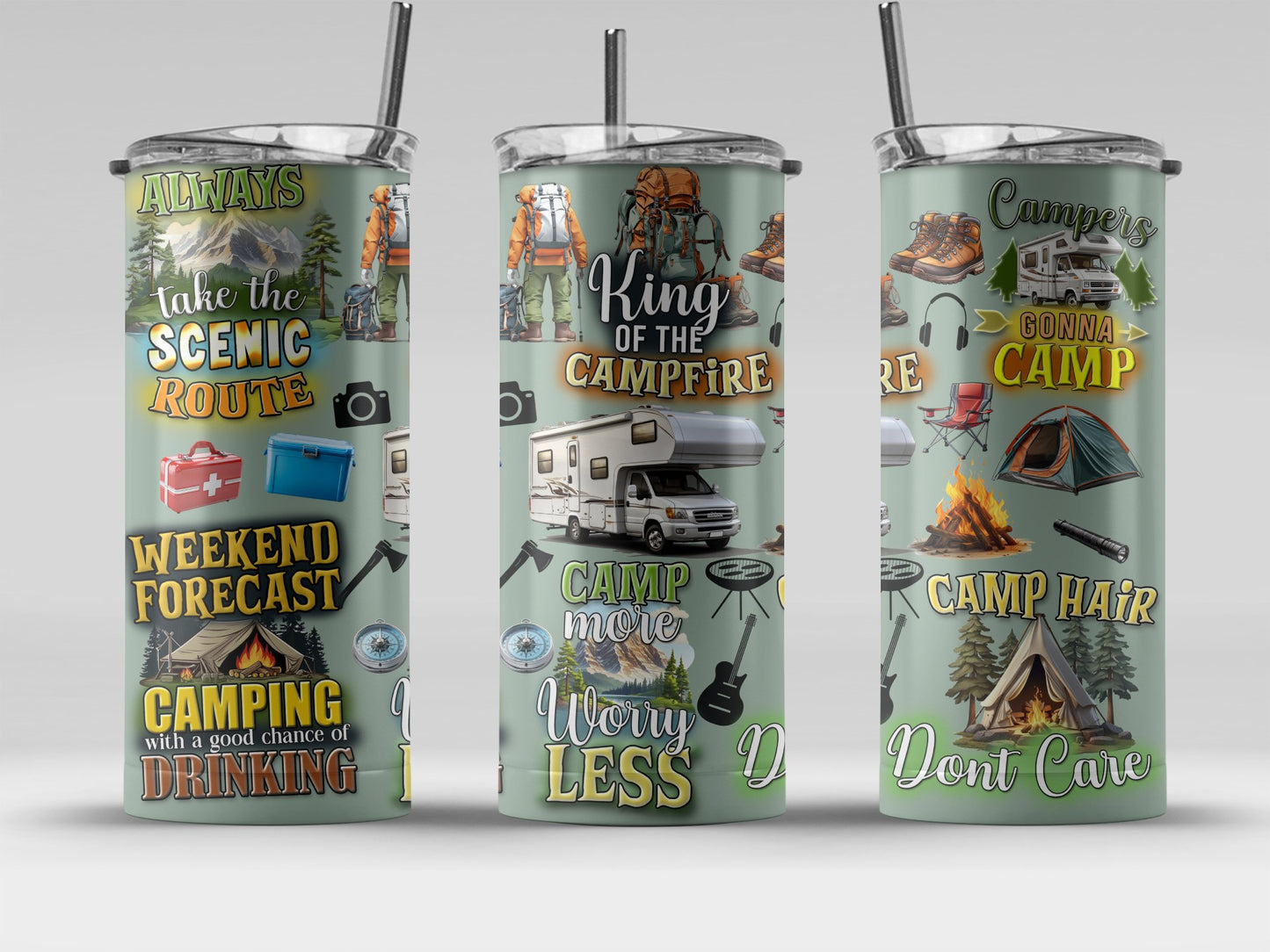 Scenic Route Campfire Camper Hair Travel Tumbler product