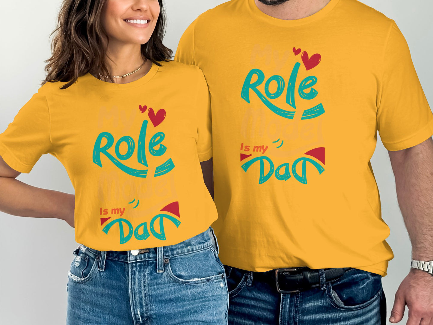 Role Is My Dad Printed Matching T-Shirt product type