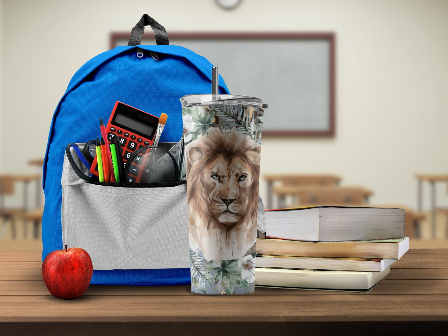 Fierce Lion Design Travel Tumbler School Essential product