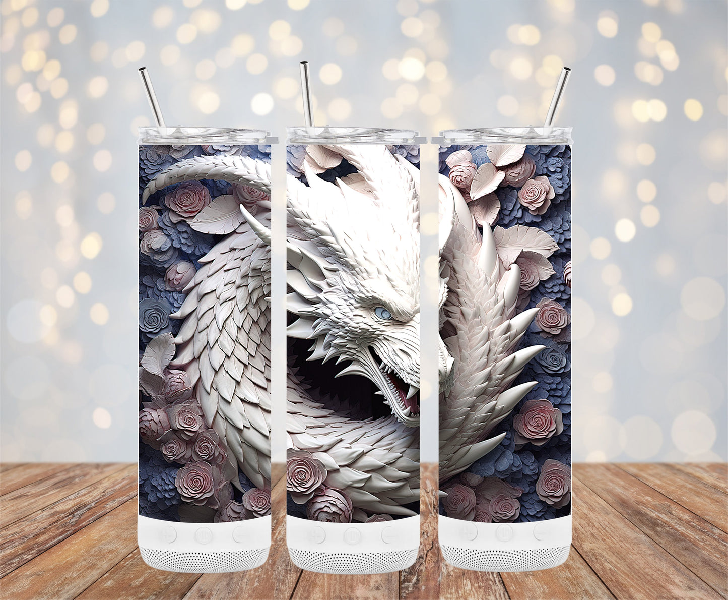Intricately Designed Dragon Pattern Tumbler product