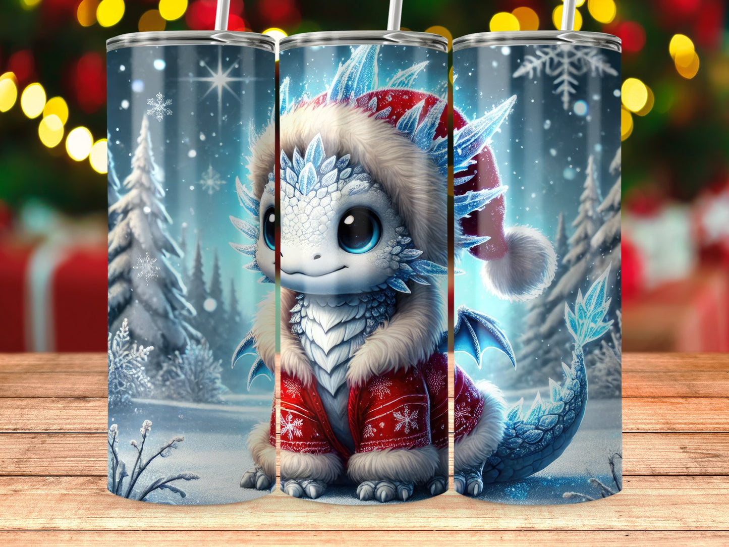 Adorable Festive Dragon Tumbler Perfect Holiday Gift product
