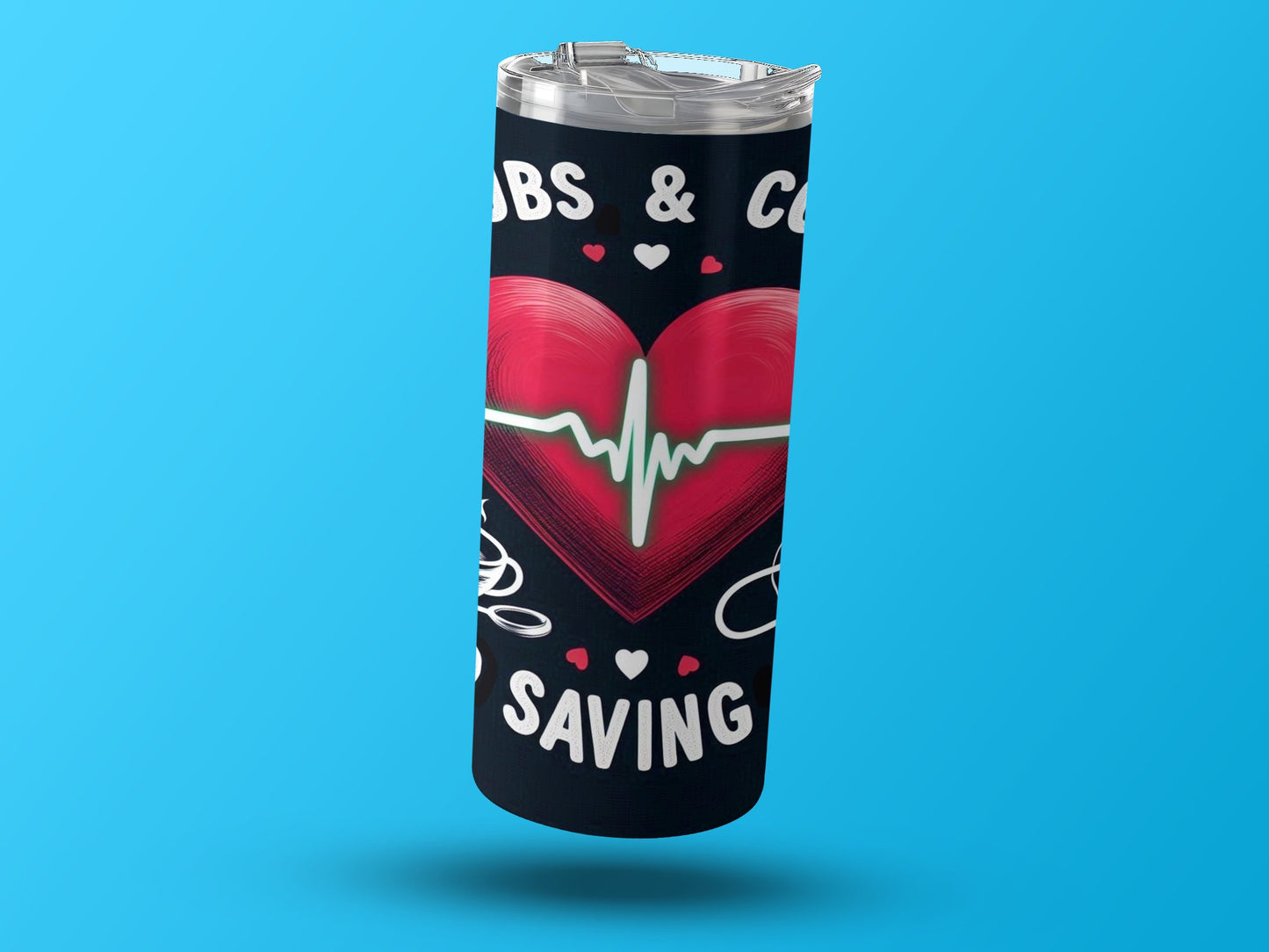 Cute Heartbeat Design Nurses and Healthcare Tumbler product