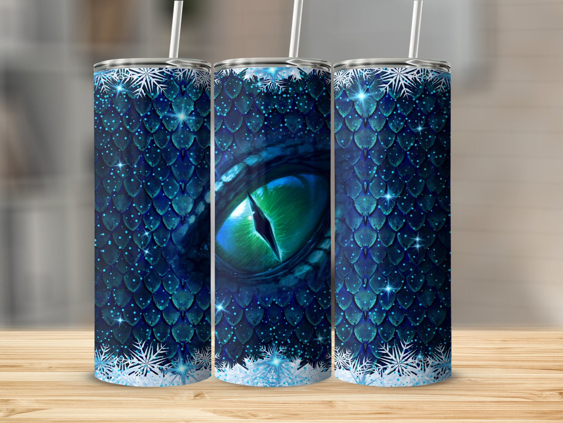 Dragon Eye Tumbler Blue Design Art Beverage Holder product