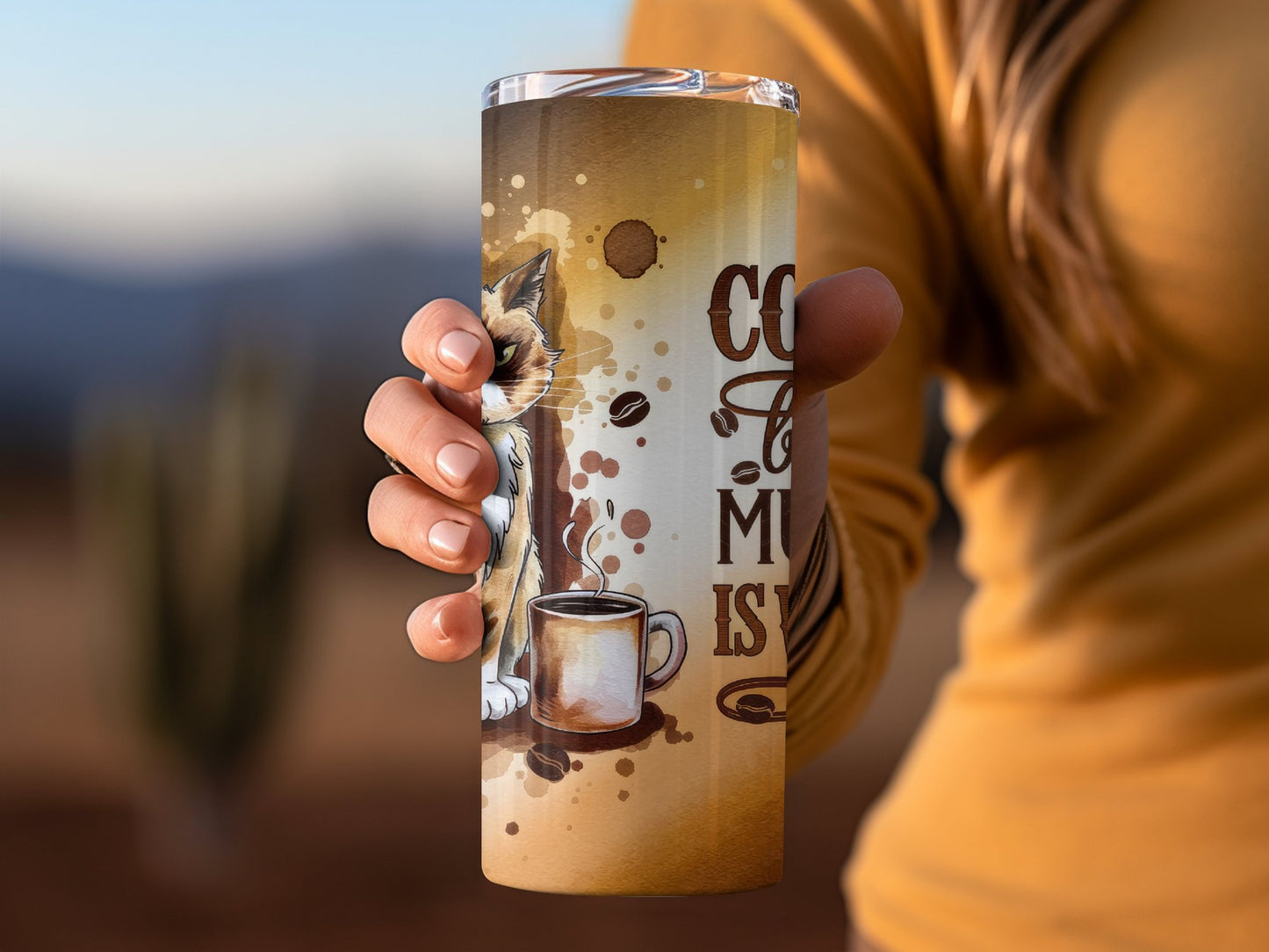Cat Coffee Time Insulated Tumbler Drinkware product type