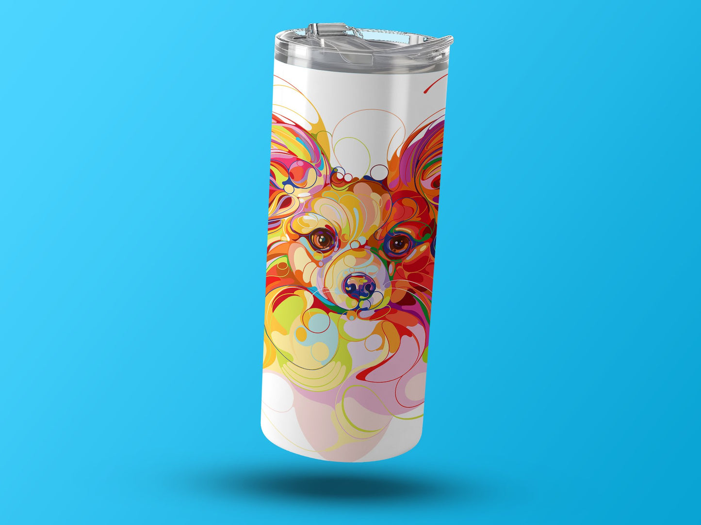 Colorful Abstract Dog Art Insulated Tumbler product type