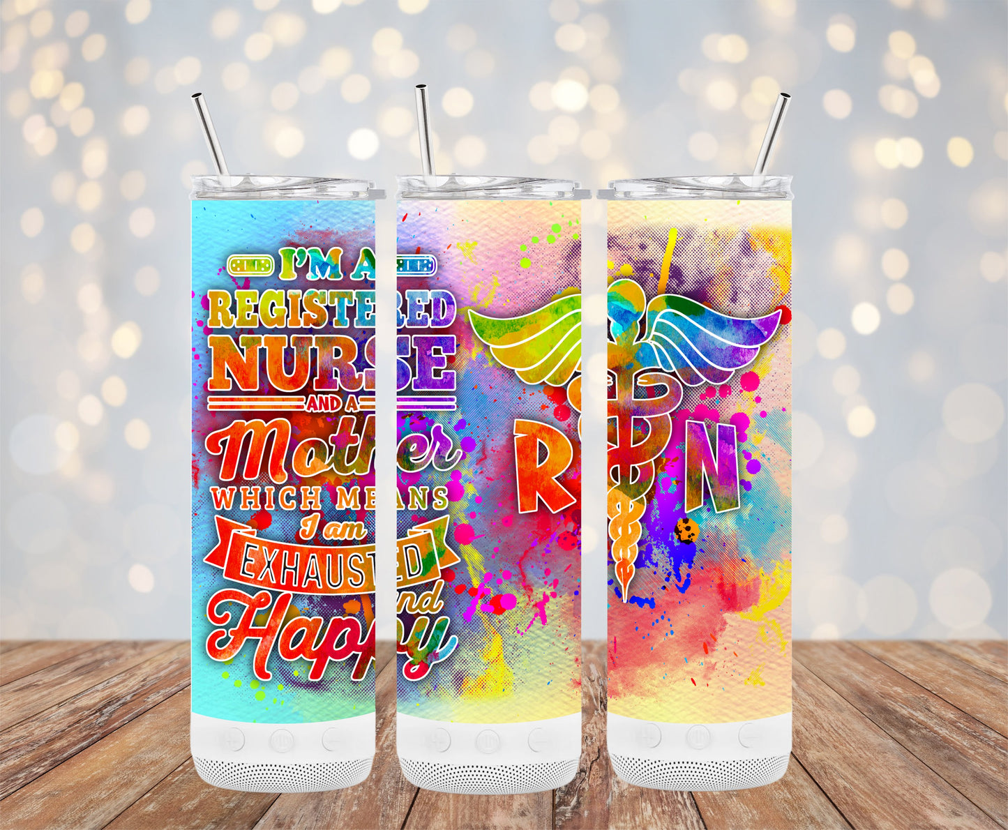 Registered Nurse Colorful RN Tumbler Personalized Product