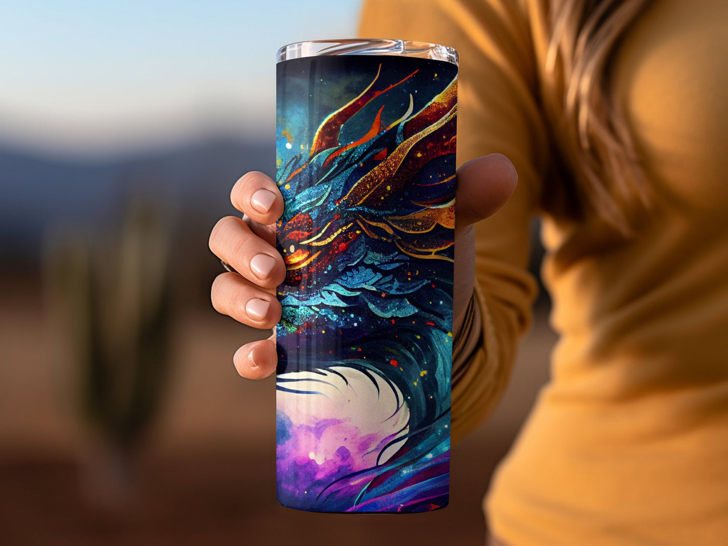 Vibrant Dragon Design Insulated Travel Mug product