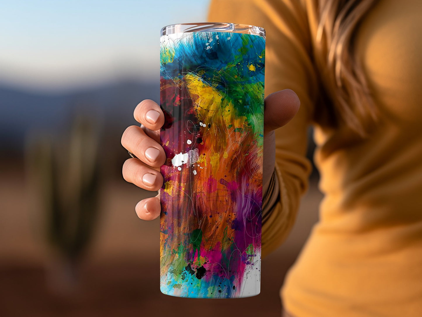 Colorful Abstract Art Design Insulated Tumbler product