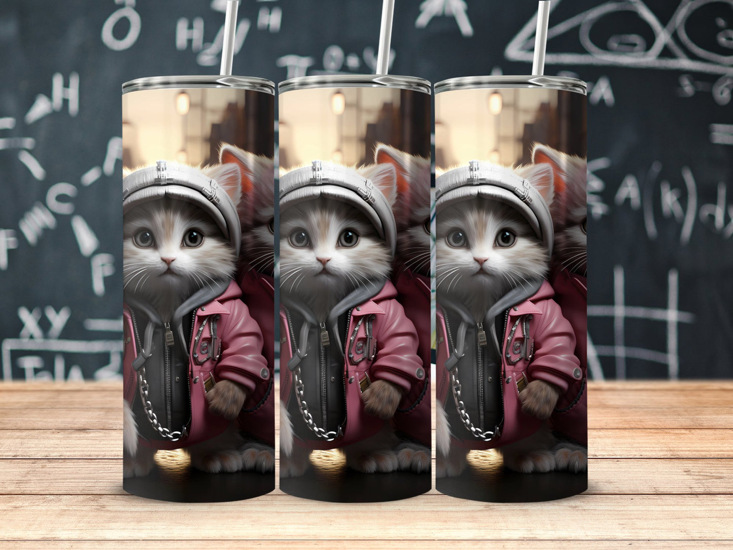 Cute Stylish Cats in Cool Outfits Tumbler product