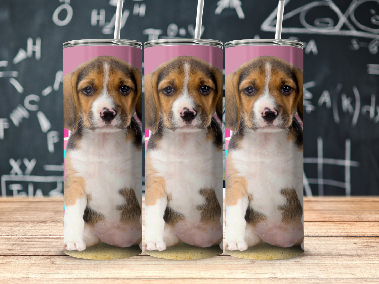 Adorable Puppy Print Tall Stainless Steel Tumbler product type