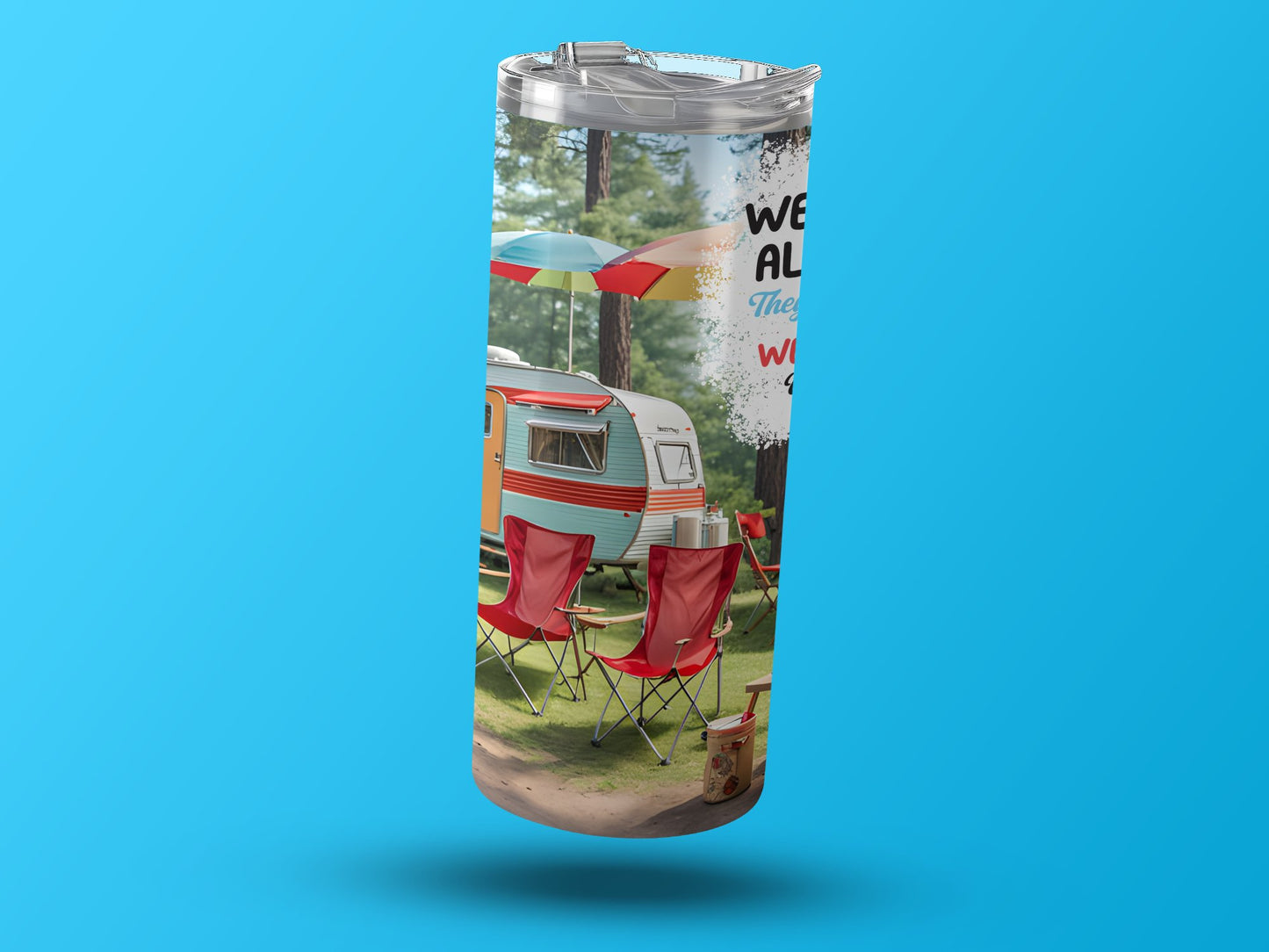 Camping Scene with Caravan Design Tumbler product