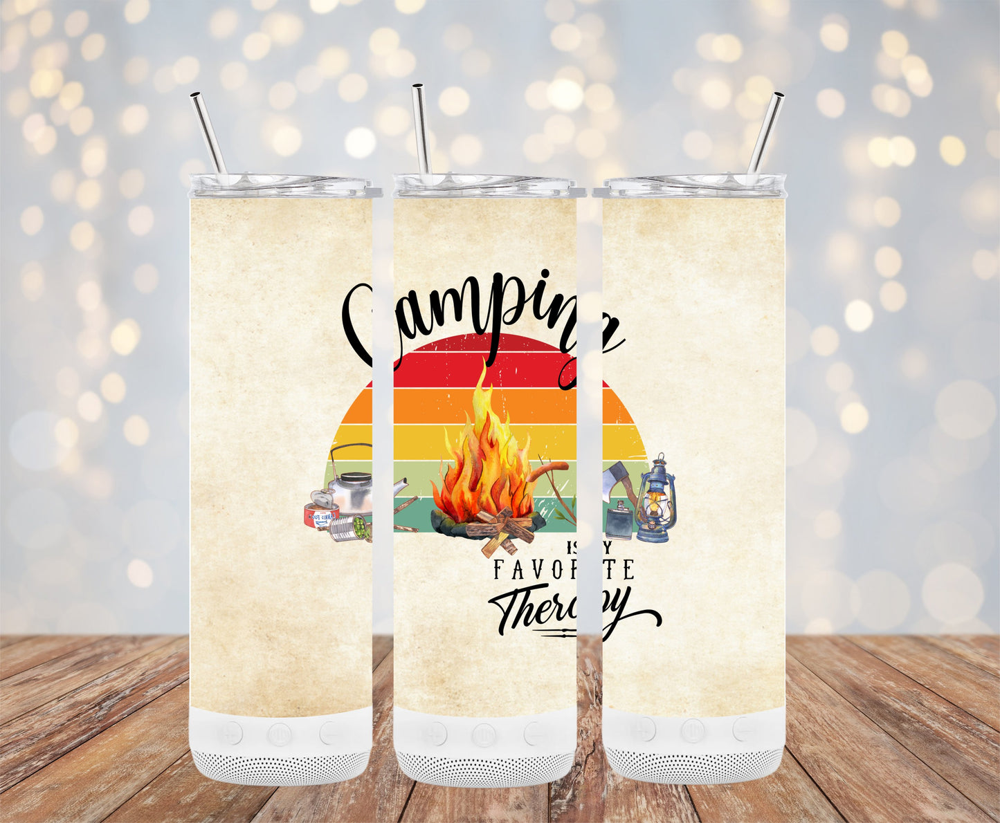 Camping Therapy Fire Tumbler Perfect Outdoor Drinkware product