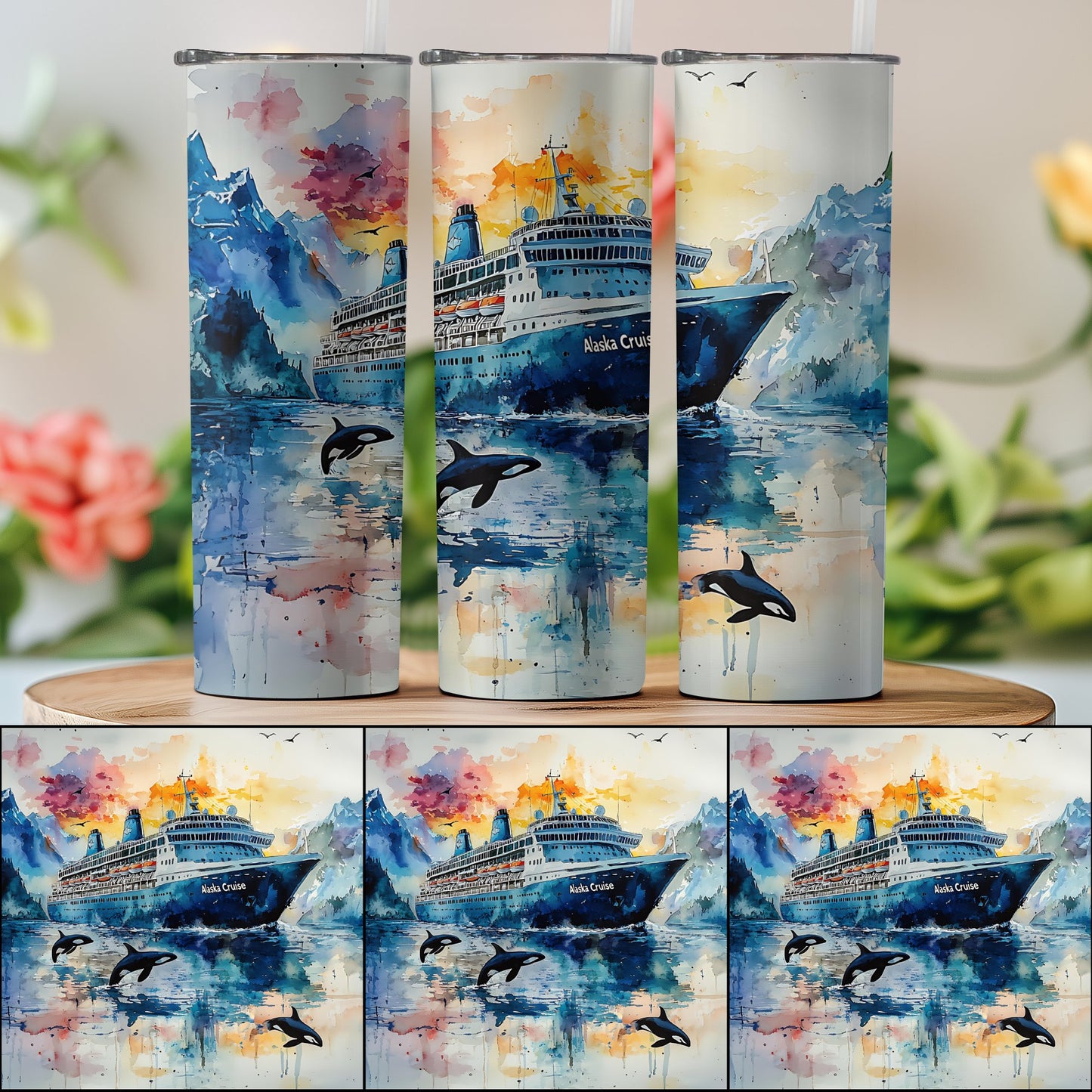 Alaska Cruise Whale Watching Stainless Steel Tumbler product