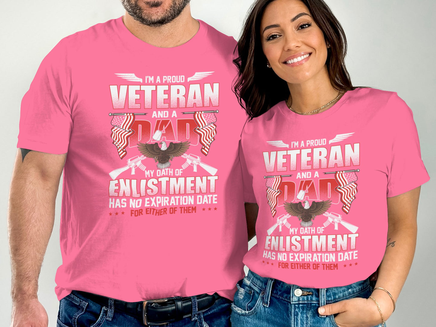 Proud Veteran and Dad Graphic T-Shirt product