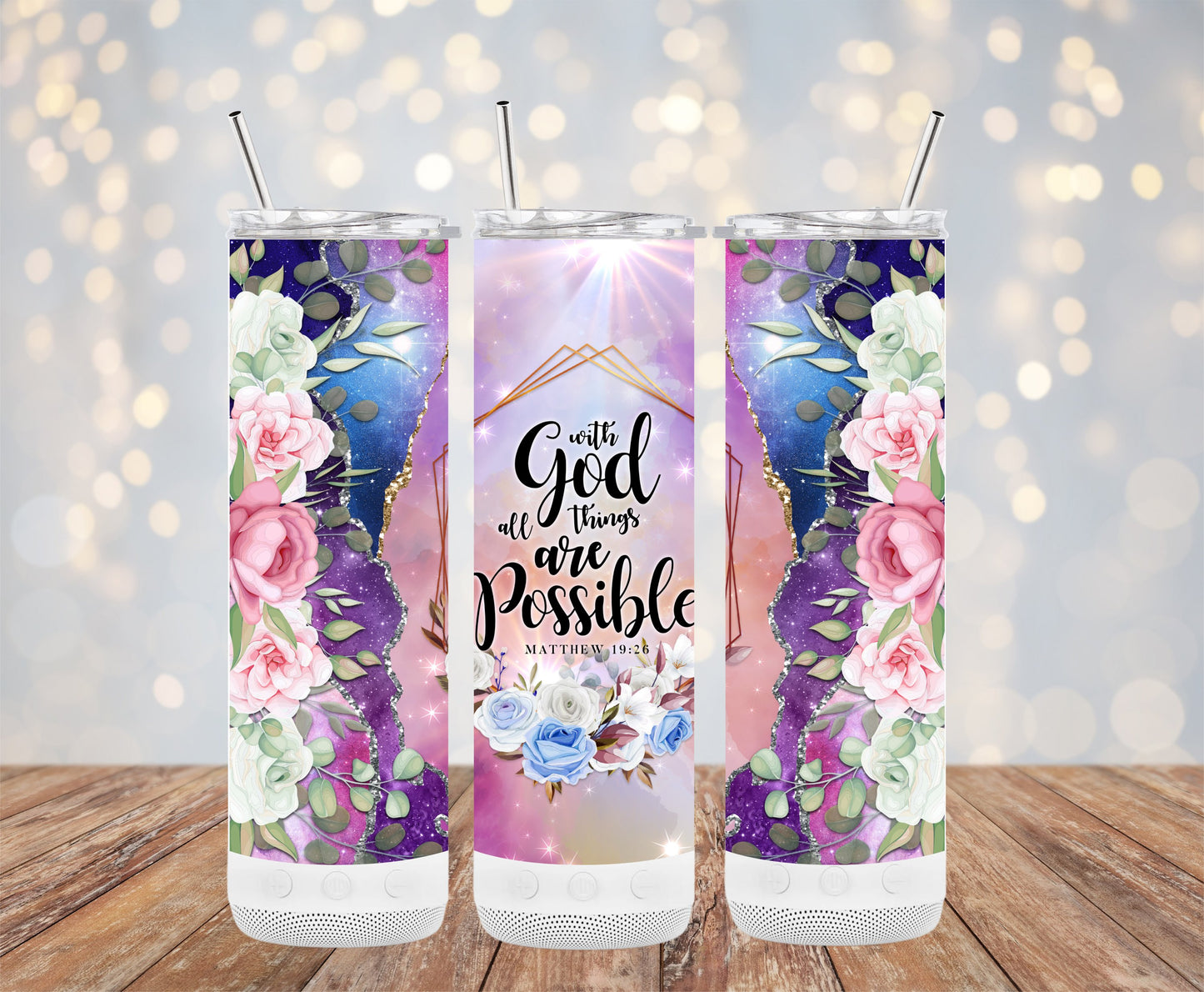 Inspiring Christian Faith With Floral Design Tumbler product
