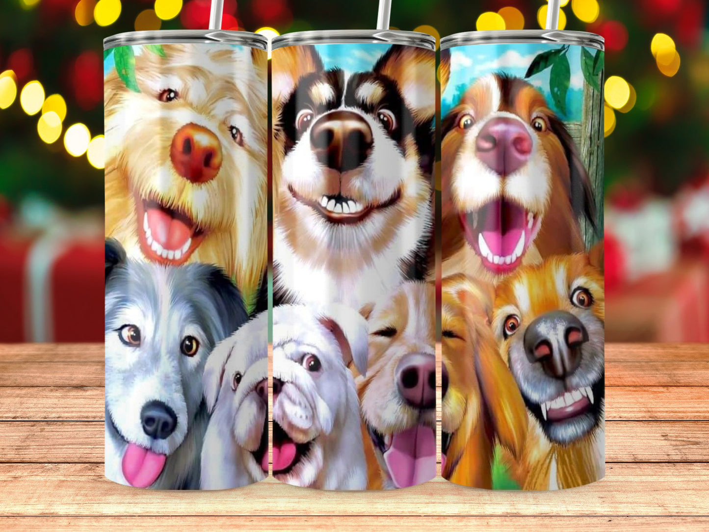 Cute and Fun Cartoon Dog Faces Insulated Drinkware product