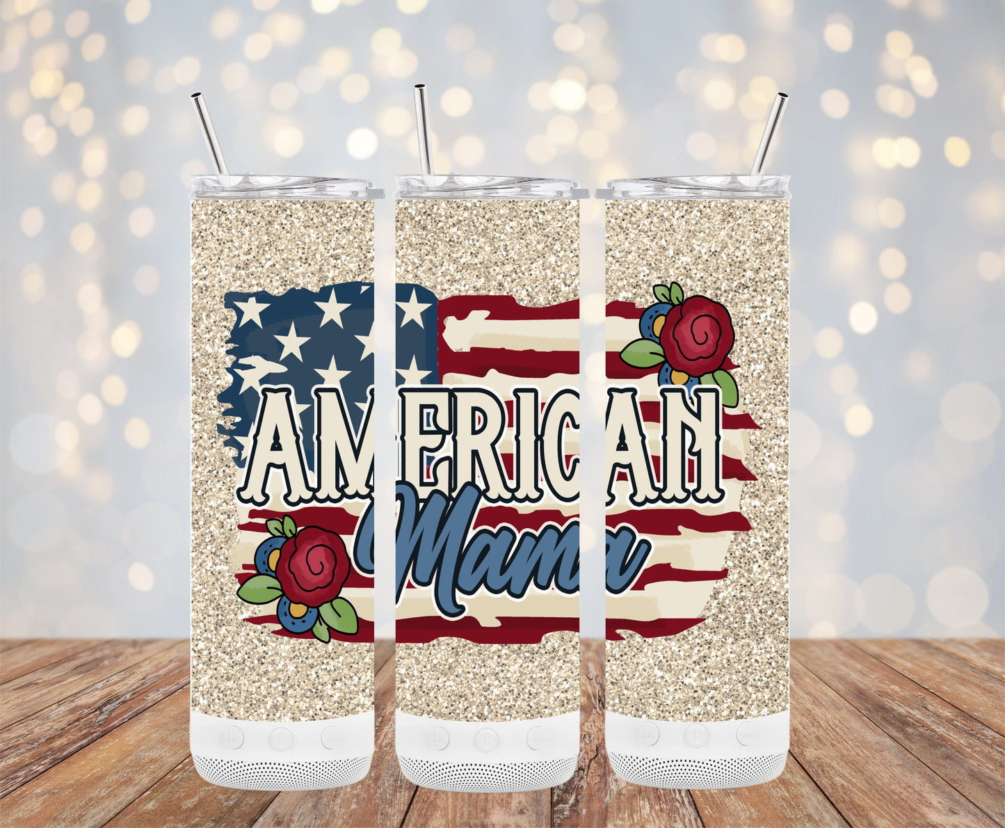 Patriotic American Mama (4th July Tumblers) 8371615