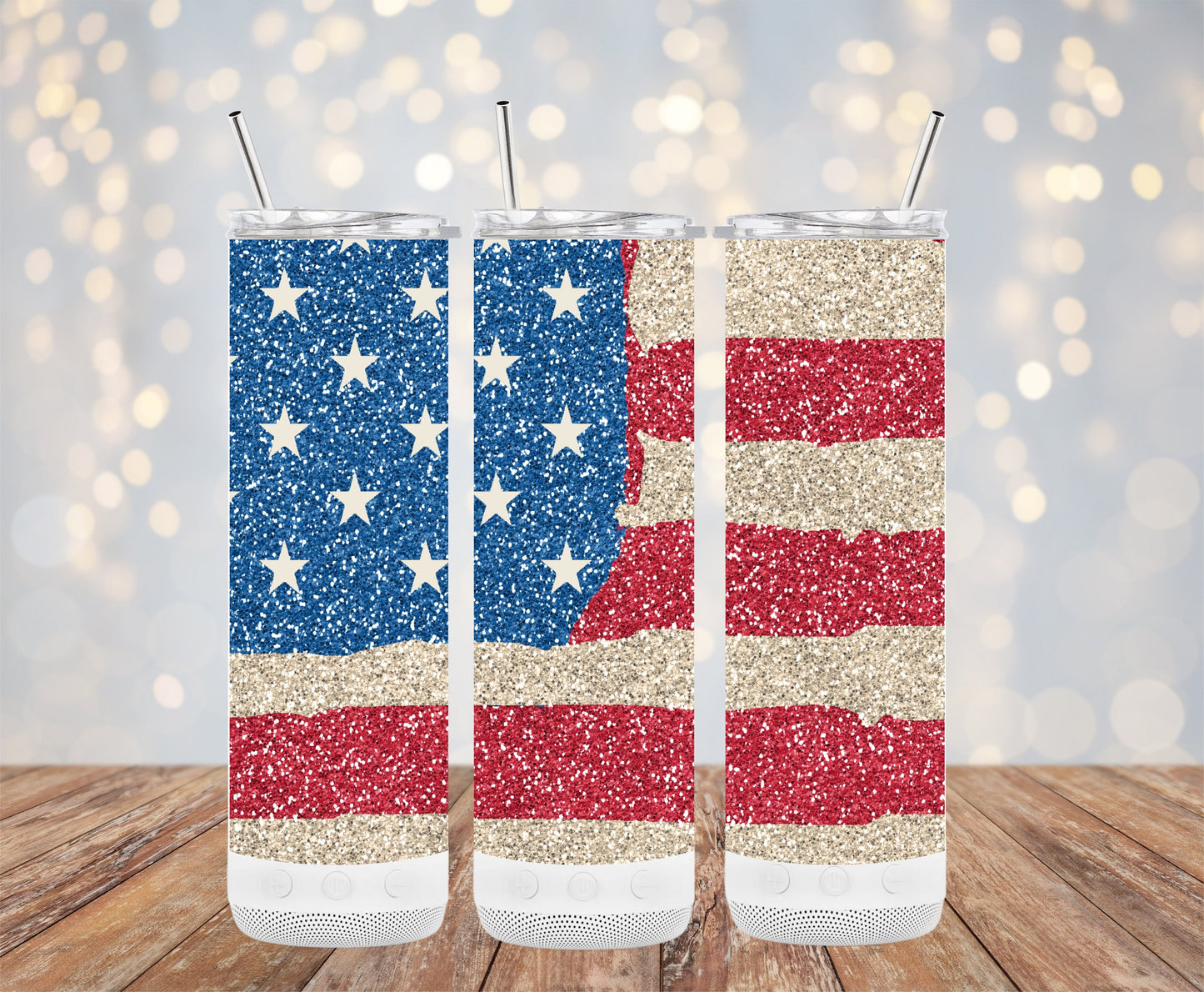 Patriotic Glitter USA Flag (4th July Tumblers) 8371614