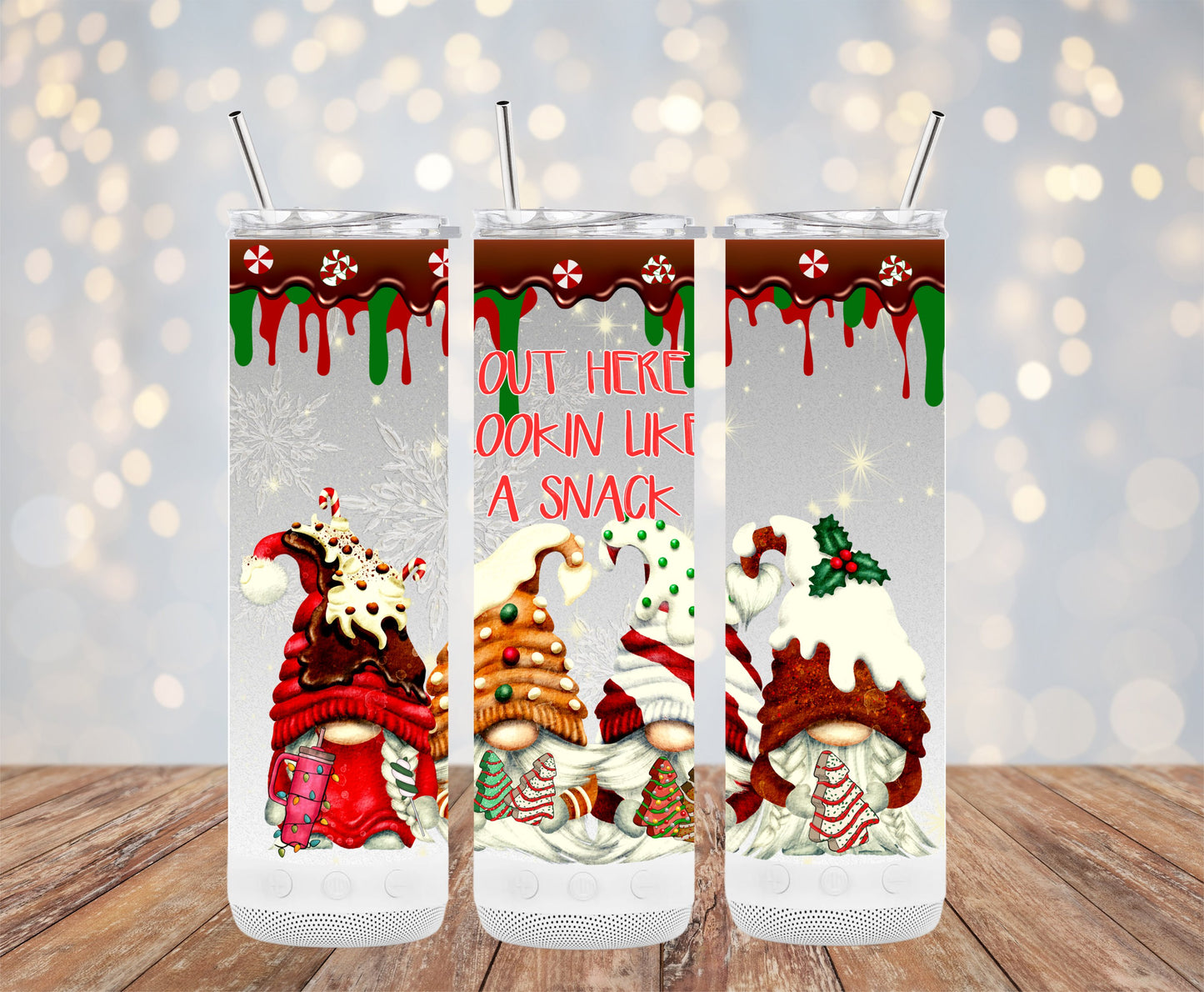 Out Here Lookin Like a Snack Gnome Christmas Tumblers 6649730