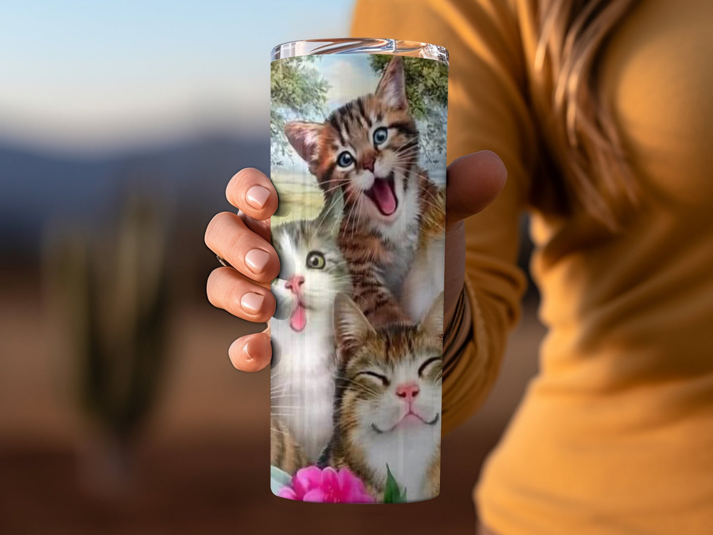 Adorable Cats Design Travel Mug Tumbler product type