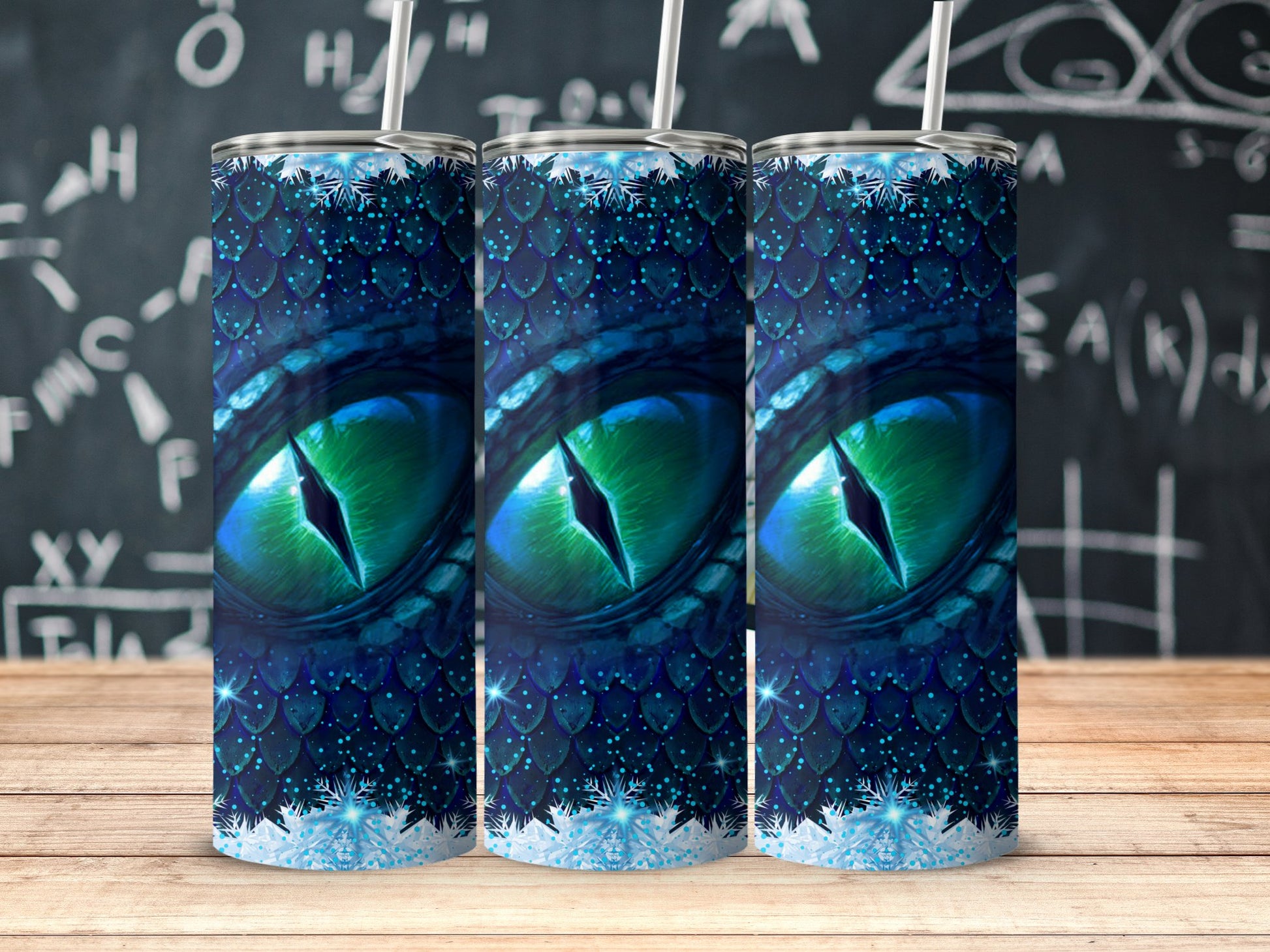 Mysterious Blue Green Dragon Eye Design Tumbler product type