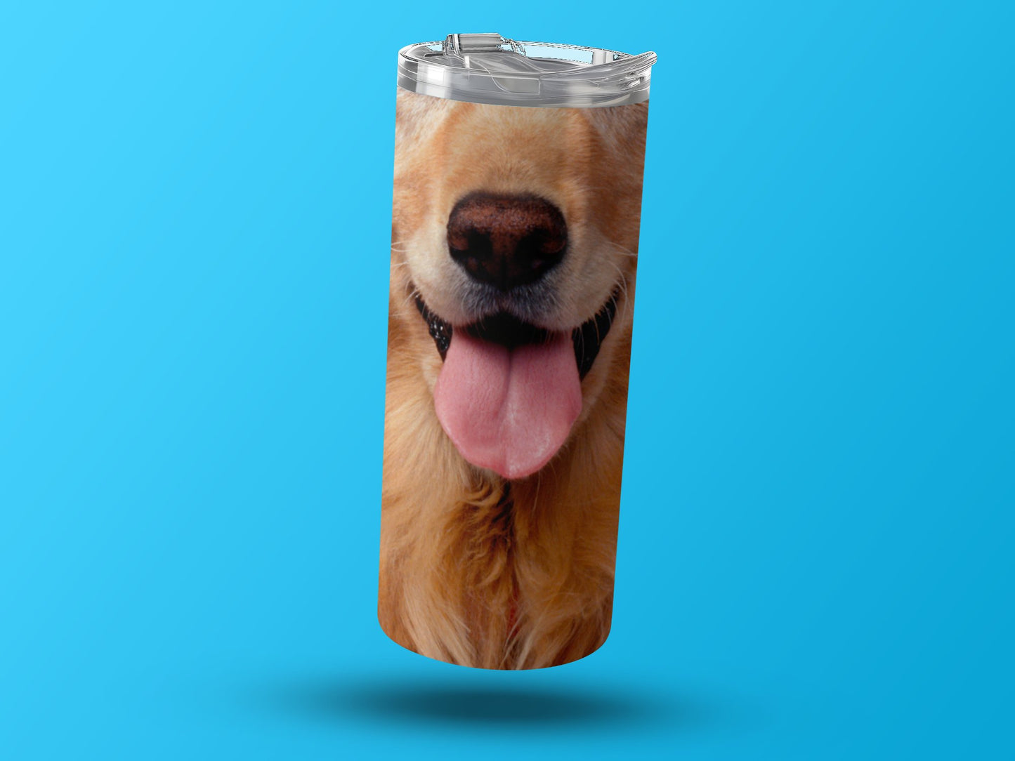 Cute Golden Retriever Face Travel Tumbler product type