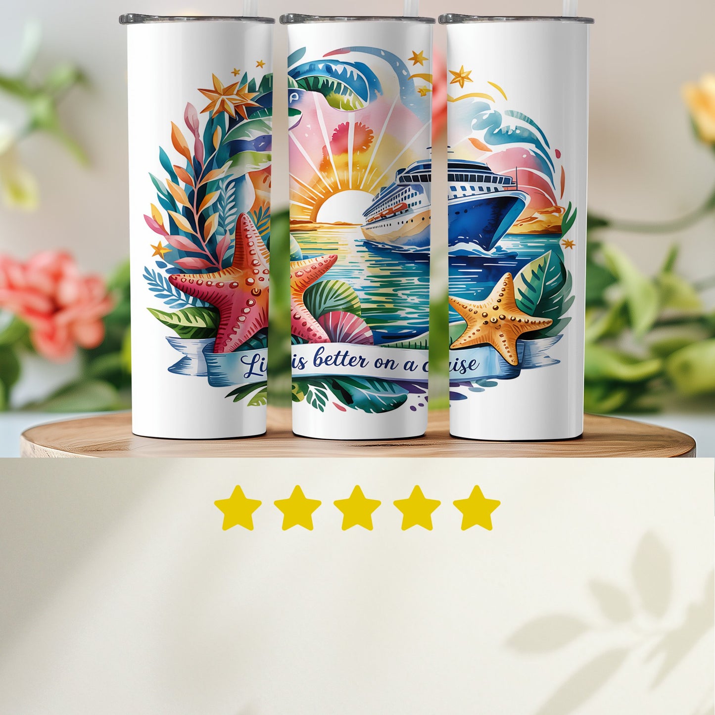 Cruise Life Themed Stainless Steel Tumbler product
