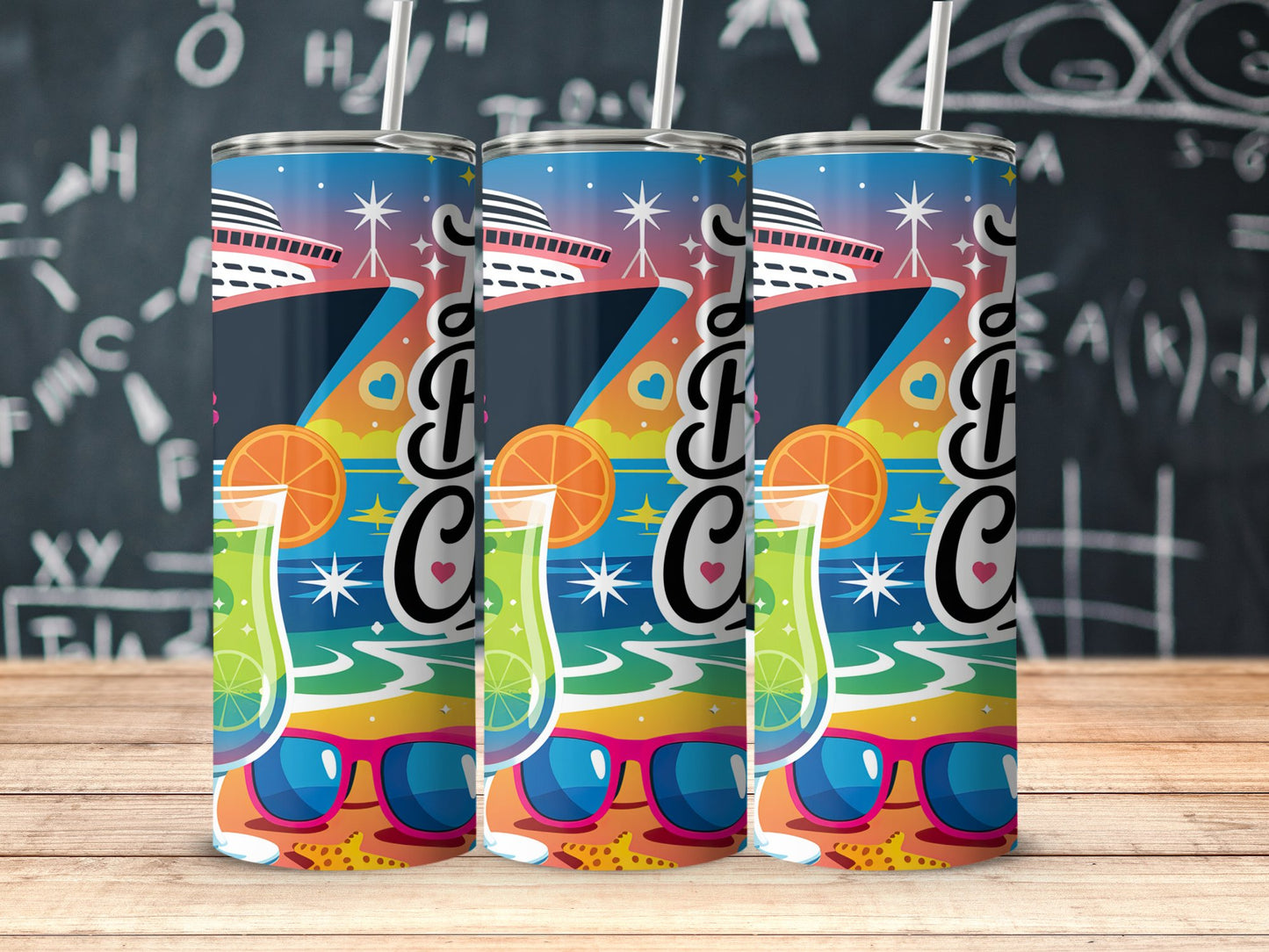 Colorful Cruise Themed Tumbler product type
