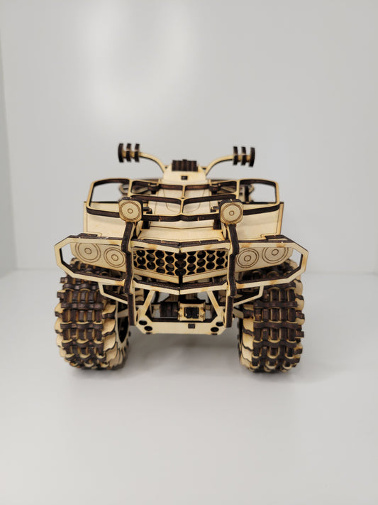 Intricately Designed Wooden Off-Road Truck Model Kit