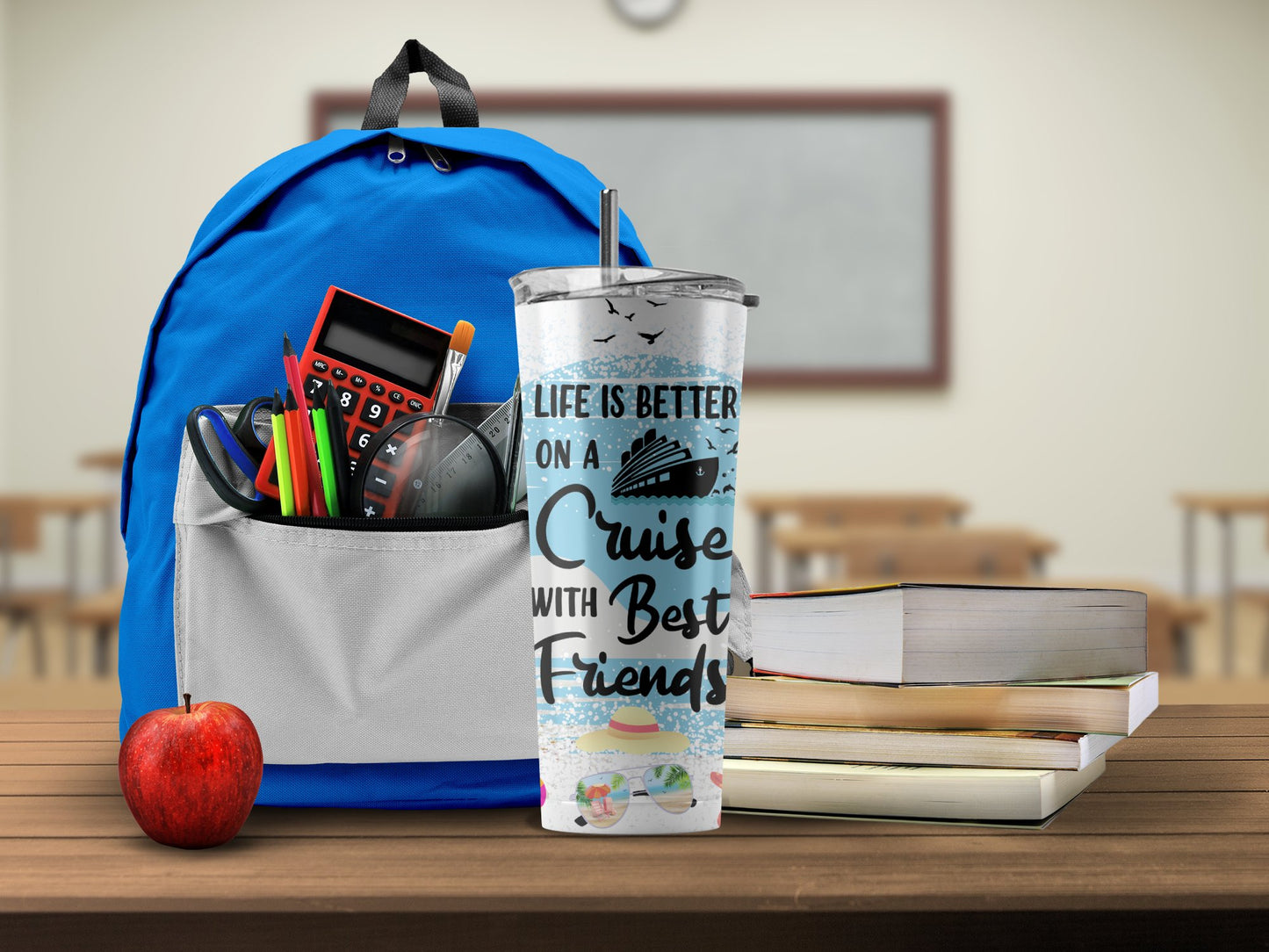 Stylish Cruise with Best Friends Travel Tumbler product type