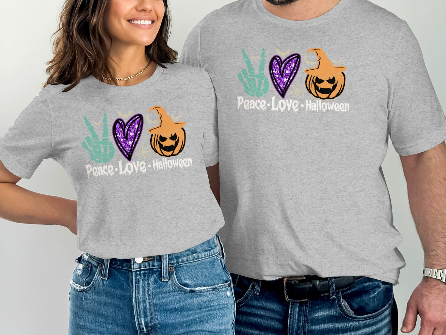 Peace Love Halloween Graphic T-Shirt product type