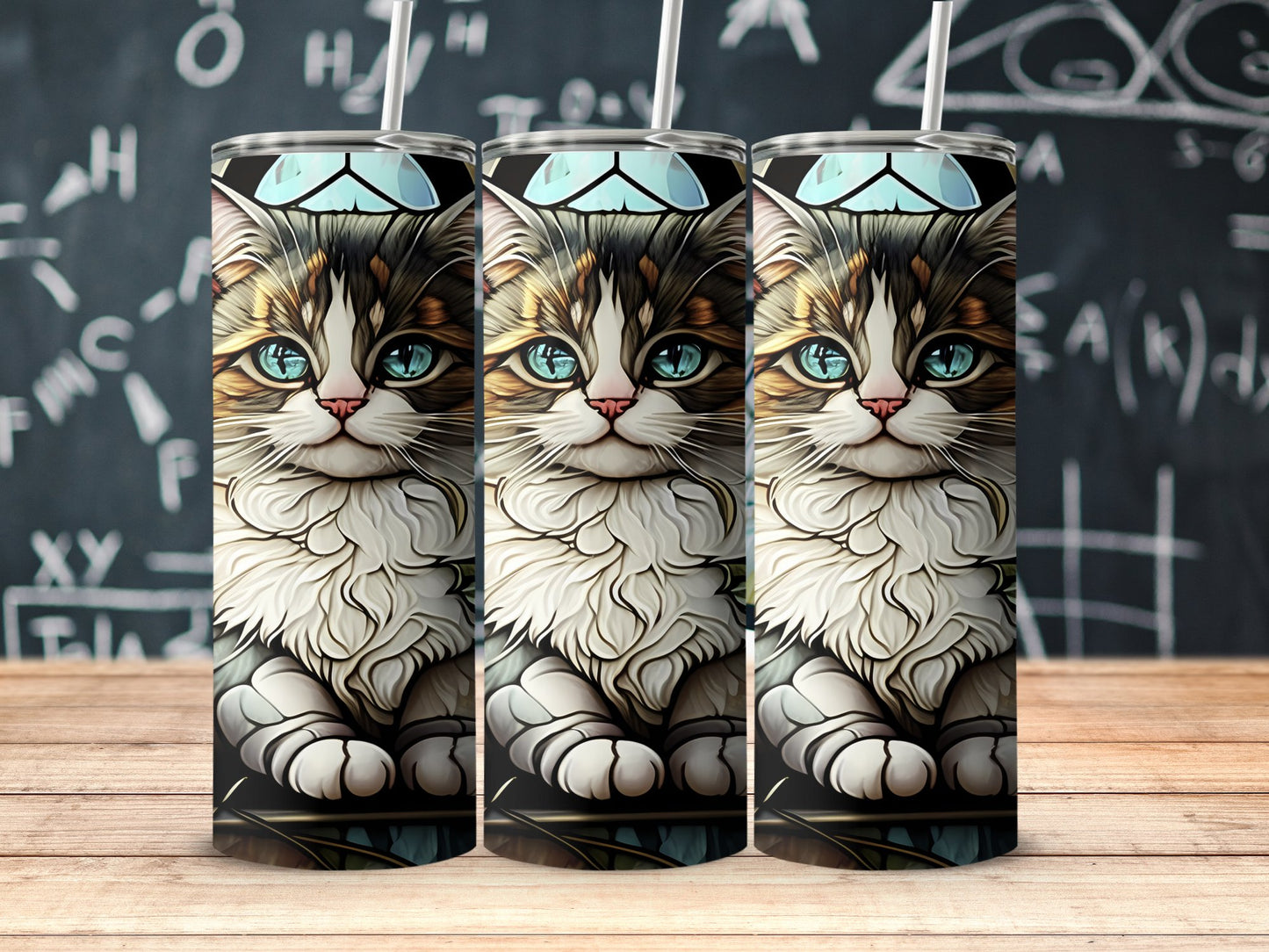 Adorable Cat with Glasses Design Tumbler product