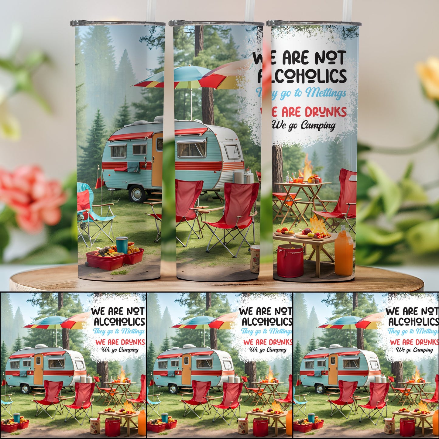 Camping Themed RV Design We Are Not Alcoholics product